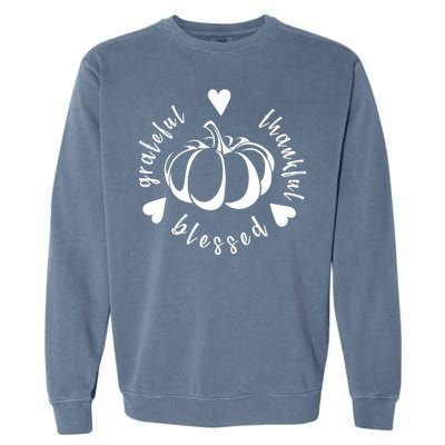 Grateful Faithful Blessed Garment-Dyed Sweatshirt