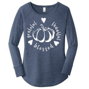 Grateful Faithful Blessed Women's Perfect Tri Tunic Long Sleeve Shirt