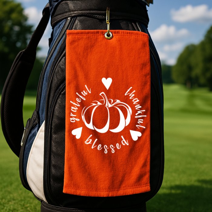 Grateful Faithful Blessed Golf Towel