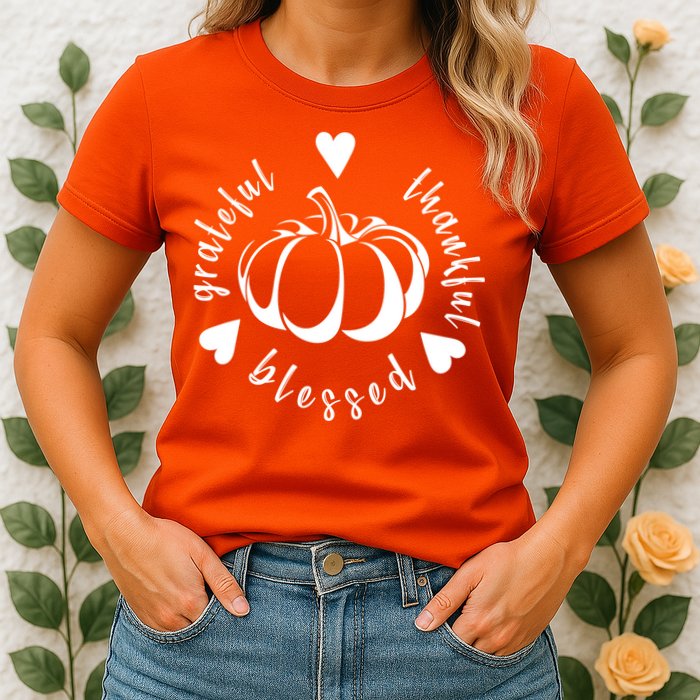 Grateful Faithful Blessed Womens T-Shirt