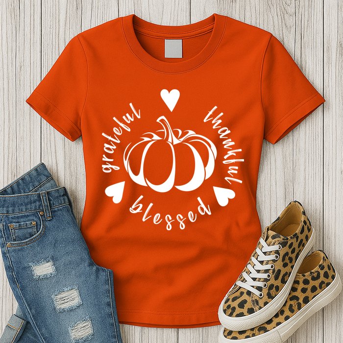 Grateful Faithful Blessed Womens T-Shirt