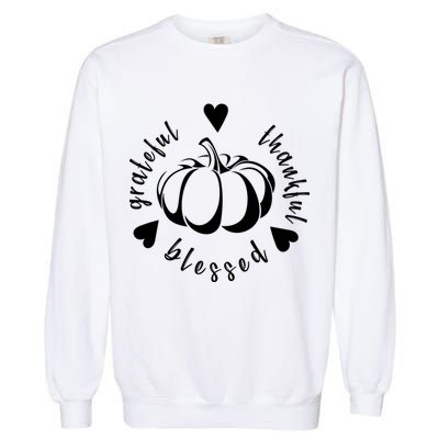 Grateful Faithful Blessed Garment-Dyed Sweatshirt