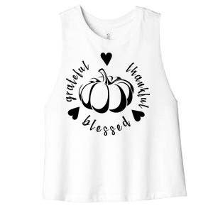 Grateful Faithful Blessed Women's Racerback Cropped Tank