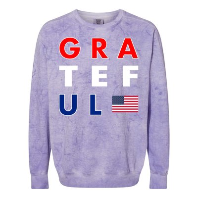 Grateful for America Colorblast Crewneck Sweatshirt