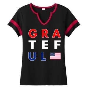 Grateful for America Ladies Halftime Notch Neck Tee