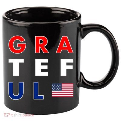 Grateful for America 11oz C Handle Ceramic Mug