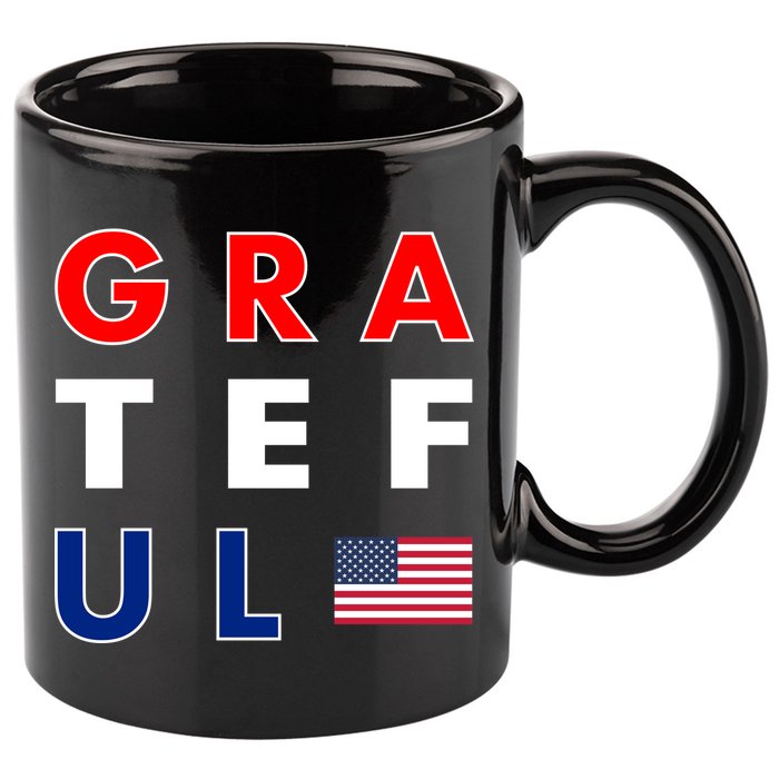 Grateful for America 11oz C Handle Ceramic Mug