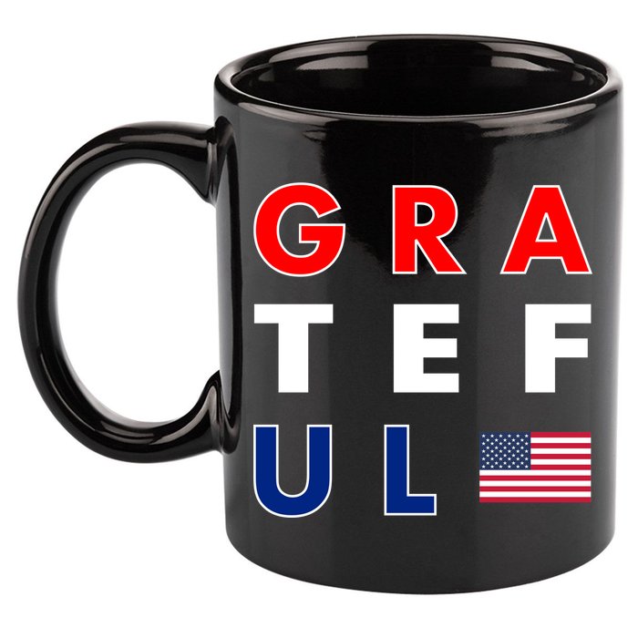 Grateful for America 11oz C Handle Ceramic Mug
