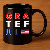 Grateful for America 11oz C Handle Ceramic Mug