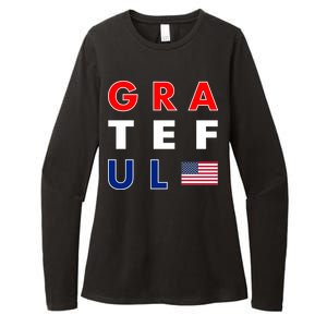 Grateful for America Womens CVC Long Sleeve Shirt