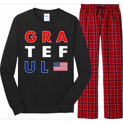 Grateful for America Long Sleeve Pajama Set