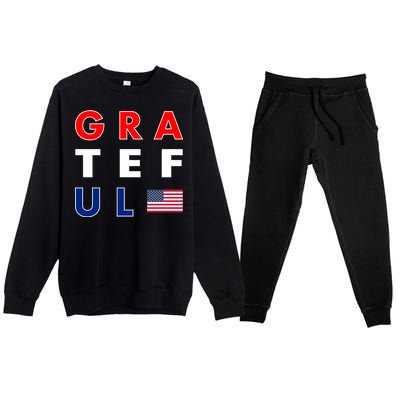 Grateful for America Premium Crewneck Sweatsuit Set