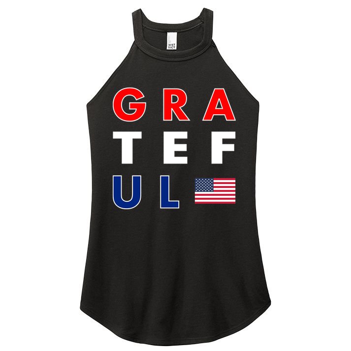 Grateful for America Women's Perfect Tri Rocker Tank