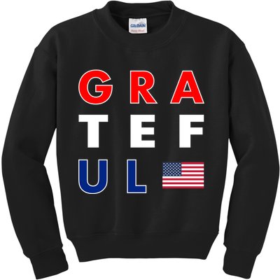 Grateful for America Kids Sweatshirt