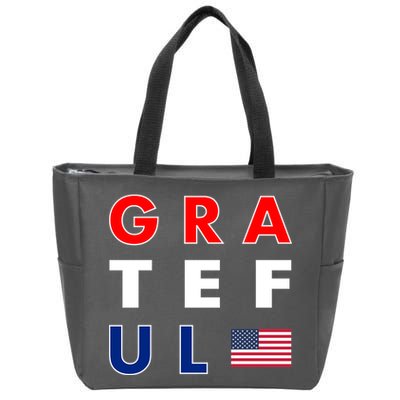 Grateful for America Zip Tote Bag