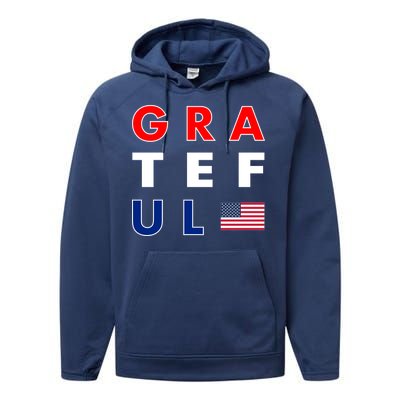 Grateful for America Performance Fleece Hoodie