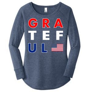 Grateful for America Women's Perfect Tri Tunic Long Sleeve Shirt