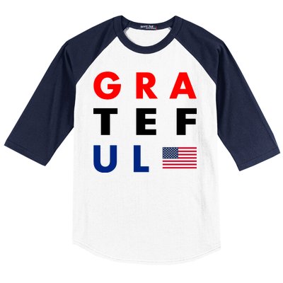 Grateful for America Baseball Sleeve Shirt