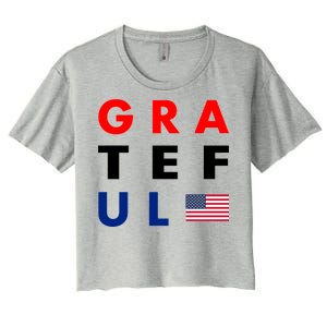 Grateful for America Women's Crop Top Tee