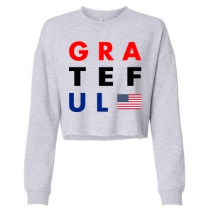 Grateful for America Cropped Pullover Crew