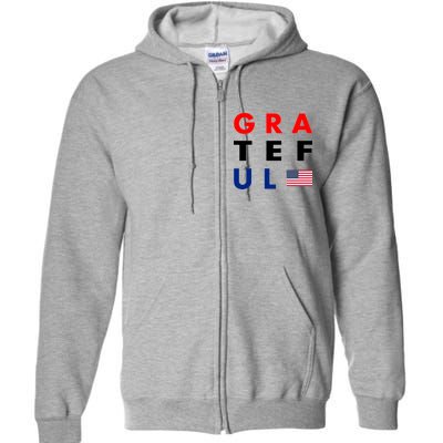 Grateful for America Full Zip Hoodie