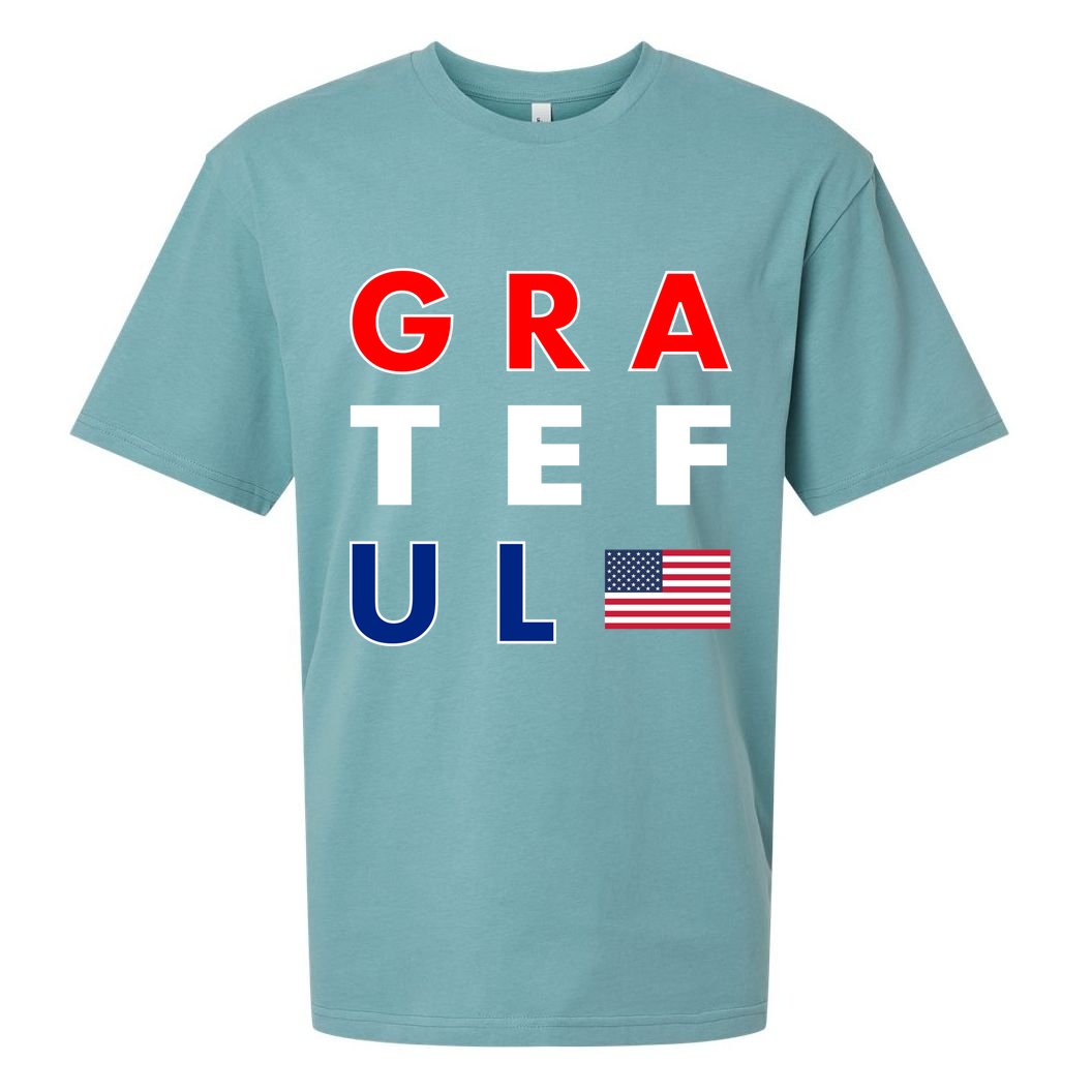 Grateful for America Sueded Cloud Jersey T-Shirt