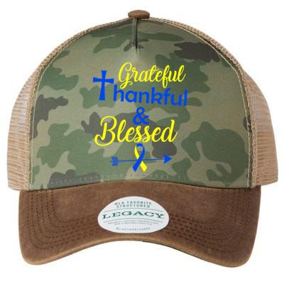 Grateful Thankful & Blessed Down Syndrome Legacy Tie Dye Trucker Hat