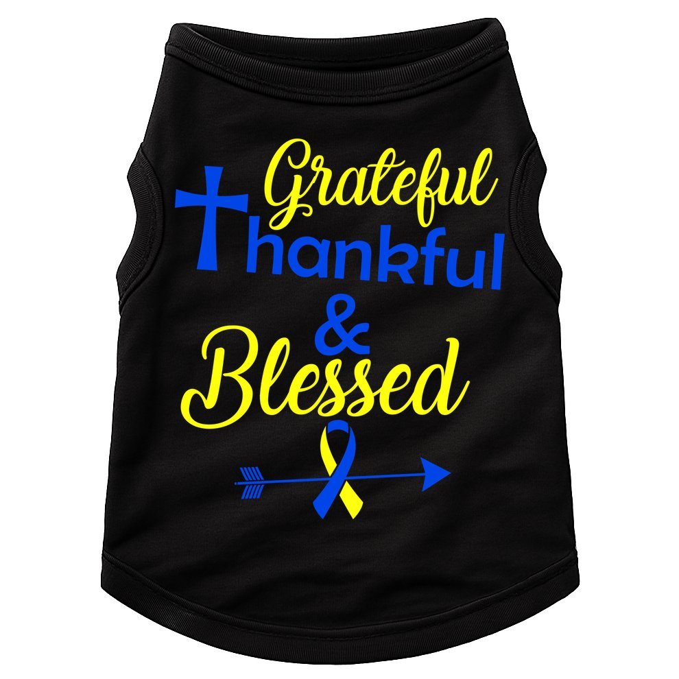 Grateful Thankful & Blessed Down Syndrome Doggie Tank