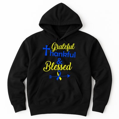 Grateful Thankful & Blessed Down Syndrome Hoodie