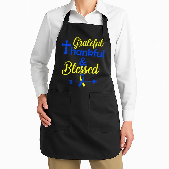 Grateful Thankful & Blessed Down Syndrome Apron