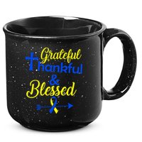 Grateful Thankful & Blessed Down Syndrome 15oz Campfire Ceramic Mug