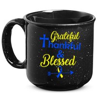 Grateful Thankful & Blessed Down Syndrome 15oz Campfire Ceramic Mug