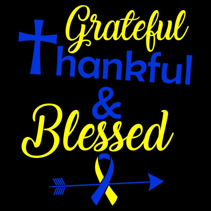 Grateful Thankful & Blessed Down Syndrome 16oz Travel Tumbler