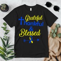 Grateful Thankful & Blessed Down Syndrome Premium T-Shirt