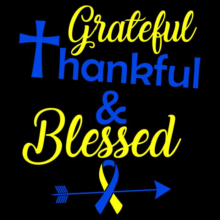 Grateful Thankful & Blessed Down Syndrome Baby Bodysuit