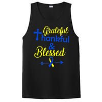 Grateful Thankful & Blessed Down Syndrome PosiCharge Competitor Tank