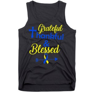 Grateful Thankful & Blessed Down Syndrome Tank Top