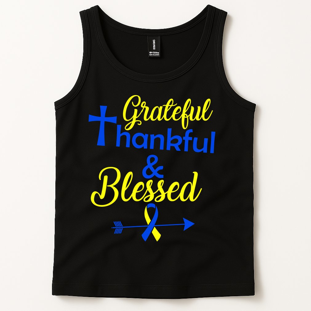 Grateful Thankful & Blessed Down Syndrome Tank Top