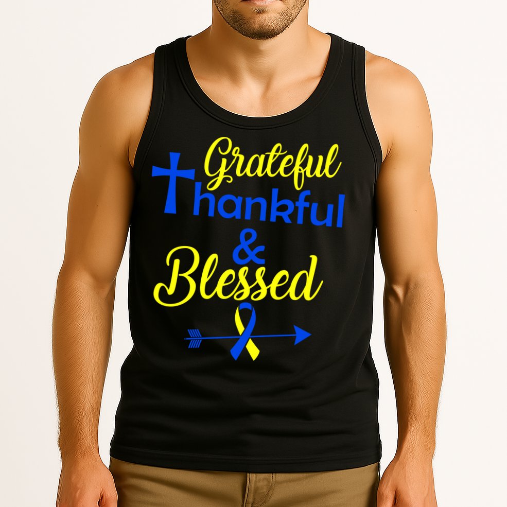 Grateful Thankful & Blessed Down Syndrome Tank Top