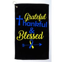 Grateful Thankful & Blessed Down Syndrome Golf Towel