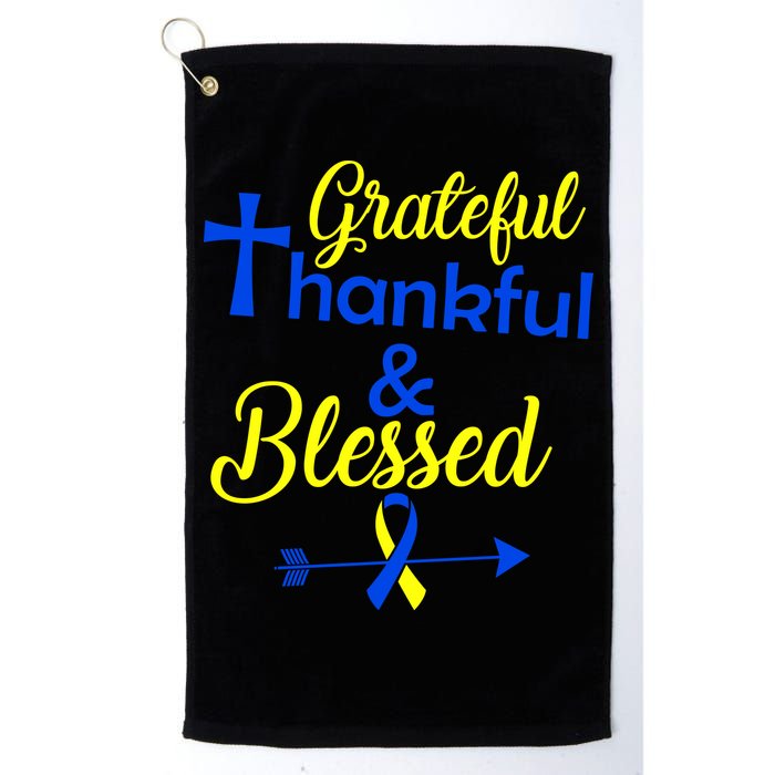 Grateful Thankful & Blessed Down Syndrome Golf Towel