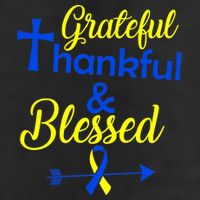 Grateful Thankful & Blessed Down Syndrome Golf Towel