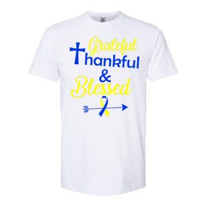 Grateful Thankful & Blessed Down Syndrome Softstyle CVC T-Shirt