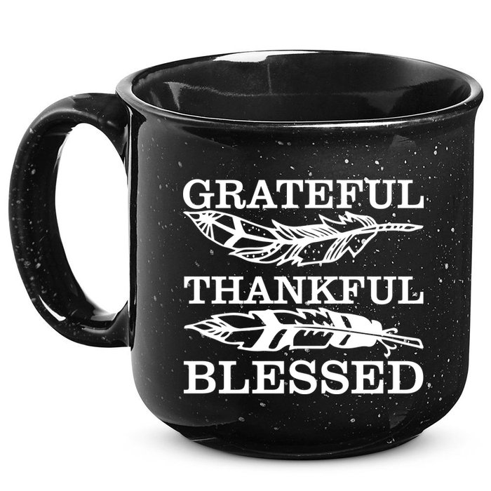 Grateful Thankful And Blessed 15oz Campfire Ceramic Mug