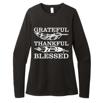 Grateful Thankful And Blessed Womens CVC Long Sleeve Shirt