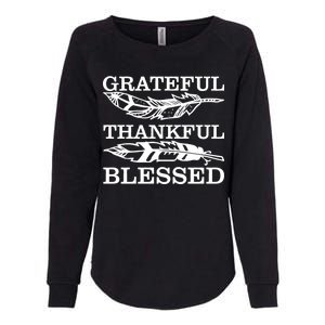 Grateful Thankful And Blessed Womens California Wash Sweatshirt