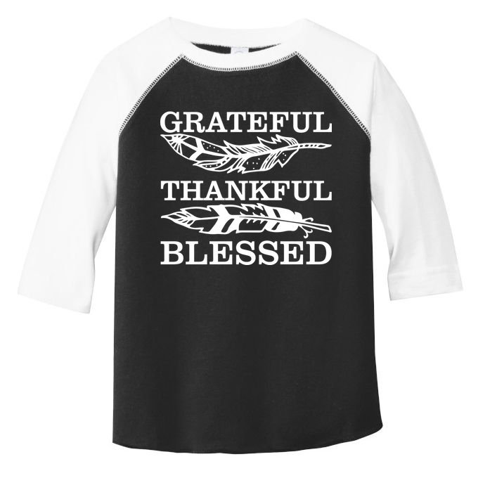 Grateful Thankful And Blessed Toddler Fine Jersey T-Shirt