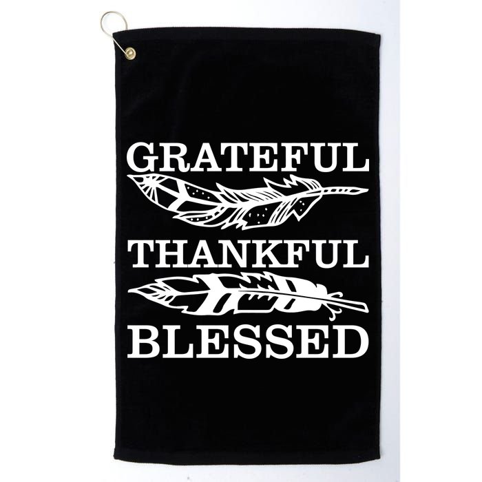 Grateful Thankful And Blessed Golf Towel