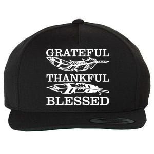 Grateful Thankful And Blessed Wool Snapback Cap