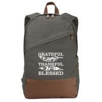 Grateful Thankful And Blessed Cotton Canvas Backpack